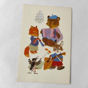 Russische ungebrauchte Postkarte 1968, Waldschule