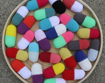 Chill Pills Pack of 2 - Crochet Catnip & Silvervine Toy - ChosenByKai