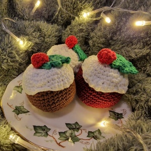 Pudding de Figgy - Herbe à chat au crochet et jouet pour chat de Noël Silvervine au crochet