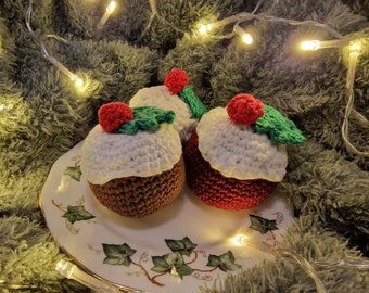 Figgy Pudding - Crochet Catnip & Silvervine Christmas Cat Toy
