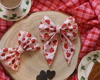 Hearts - Bow Tie, Sailor Bow, Scrunchies and Cat Collars For Cats & Dogs - ChosenByKai
