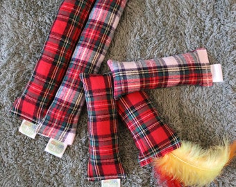 Christmas Tartan - Catnip and Silvervine Kicker - ChosenByKai