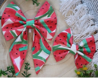 Watermelon Refreshments - Bow Tie, Sailor Bow, Scrunchies and Cat Collars For Cats & Dogs - ChosenByKai