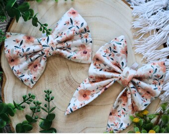 Blush Flowers - Bow Tie, Sailor Bow, Scrunchies and Cat Collars For Cats & Dogs Springtime - ChosenByKai
