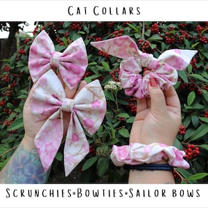 Cherry Blossom - Bow Tie, Sailor Bow, Scrunchies and Cat Collars For Cats & Dogs Springtime - ChosenByKai