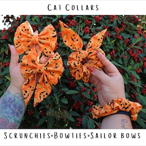 Pumpkin Patch - Bow Tie, Sailor Bow, Scrunchies and Cat Collars For Cats & Dogs - ChosenByKai