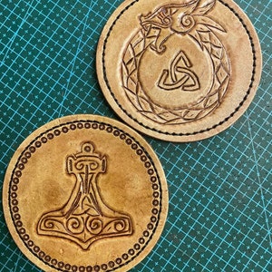 Metal Detecting Personalised Leather Drink Coaster Minelab XP Nokta Garrett Deus