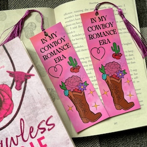 In meiner Cowboy Romanze Era Lesezeichen / Lese Geschenk / Bücherwurm / Lesezeichen / Bücherwurm Geschenk / Buch / Cowboy / Cowboy Romanze