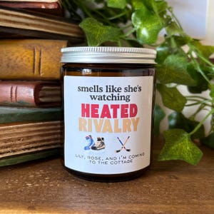 Smells Like She's Watching Heated Rivalry Again: Citrus, Rose, & Lily Scented Candle, Bookish Candle