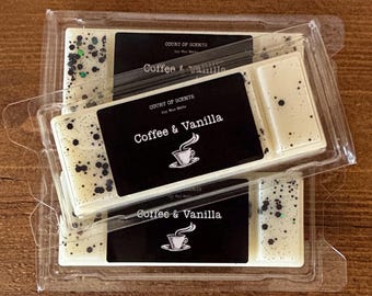 Coffee and Vanilla Wax Melts / Highly Scented / Soy Wax Snapbars / Vegan Friendly