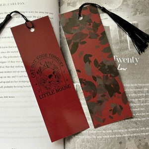 Marque-page petite souris Cat Got Your Tongue / Cadeau de lecture / Livre / Marque-page / Cadeau livresque / Livre / Romance sombre