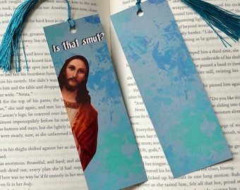 Jesus Peeking Bookmark / Reading Gift / Bookish / Bookmark / Bookish Gift / Book / Is That Smut / Funny / Jesus / Meme