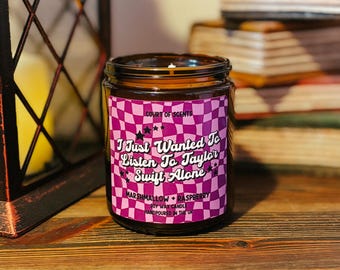 Je voulais juste écouter Taylor Swift seule : bougie parfumée à la guimauve et à la framboise