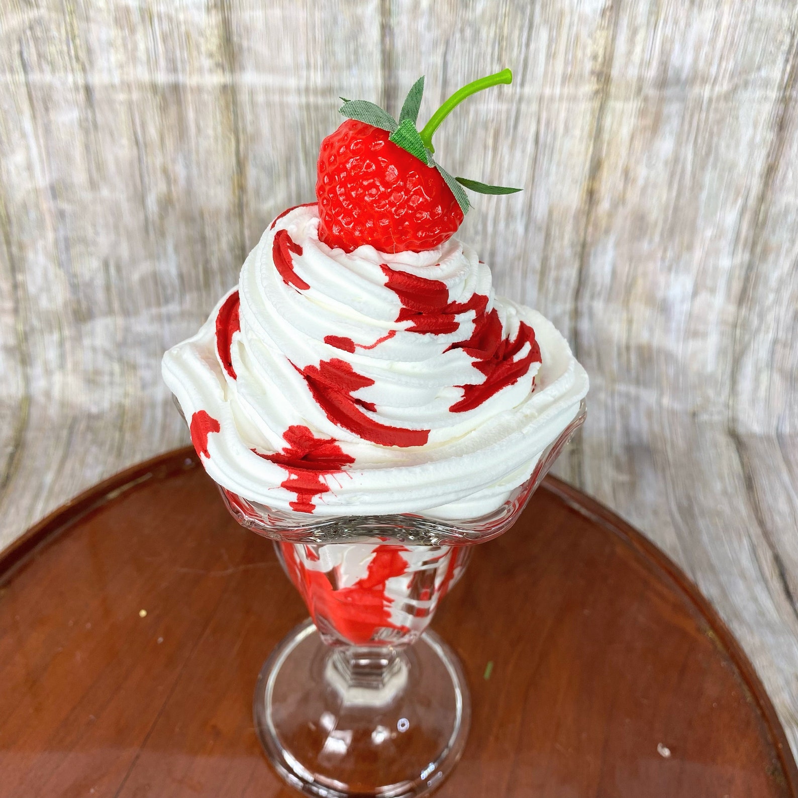 Faux Ice Cream Scoops For Tiered Tray Decor - Realistic Fake Dessert Display Props