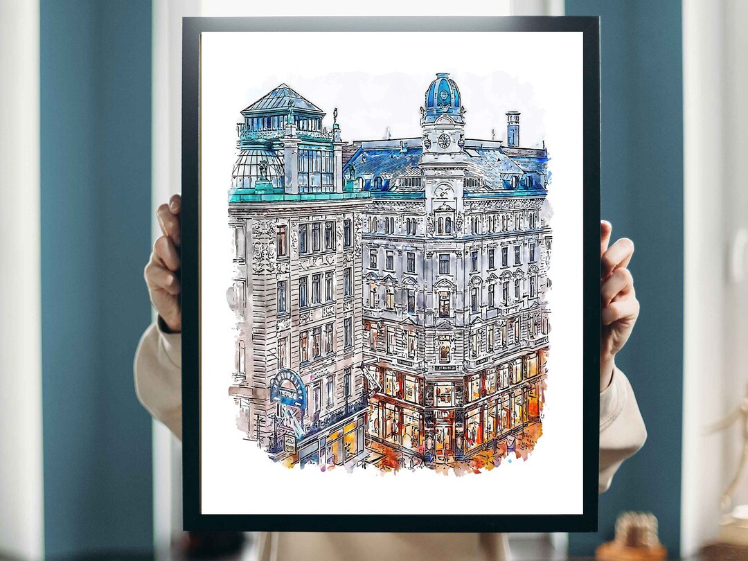 Vienna Print Vienna Poster Vienna Art Vienna Watercolor Vienna Wall Art Vienna Wall Print Vienna