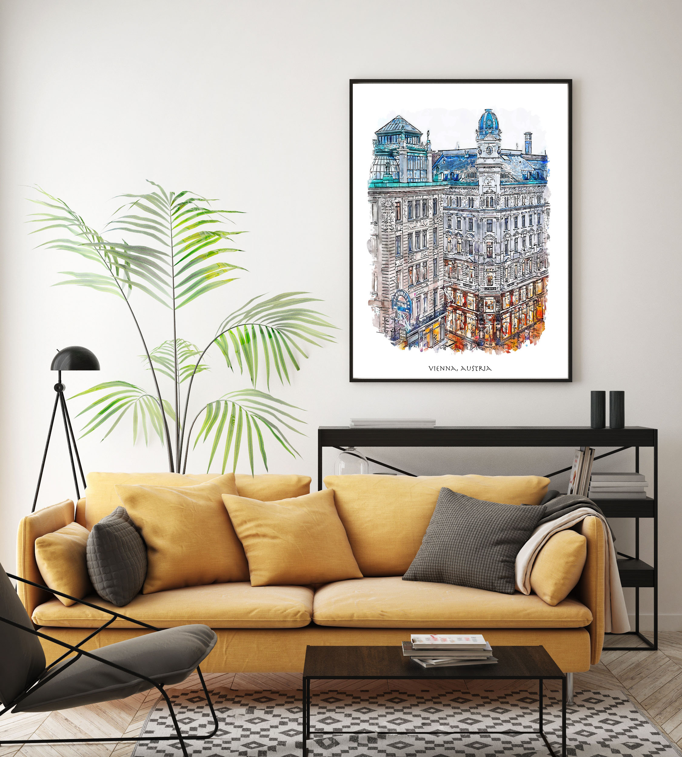 Vienna Print Vienna Poster Vienna Art Vienna Watercolor Vienna Wall Art