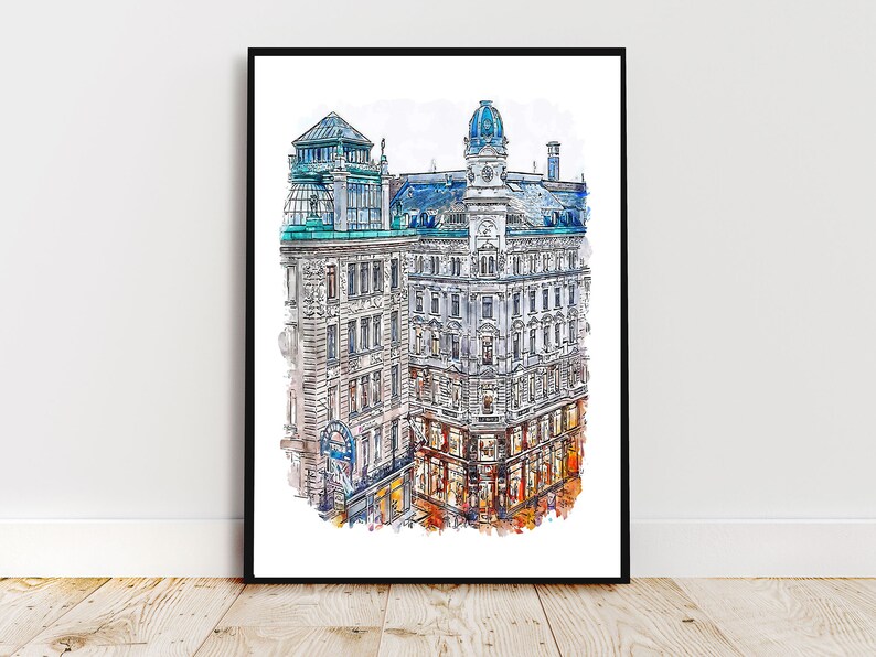 Vienna Print Vienna Poster Vienna Art Vienna Watercolor Vienna Wall Art Vienna Wall Print Vienna
