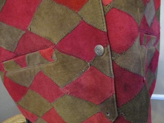 Vintage Gucci Patchwork Leather Vest XL - image 9