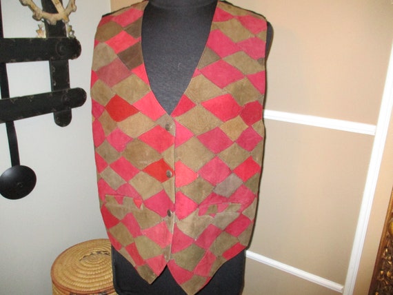 Vintage Gucci Patchwork Leather Vest XL - image 4