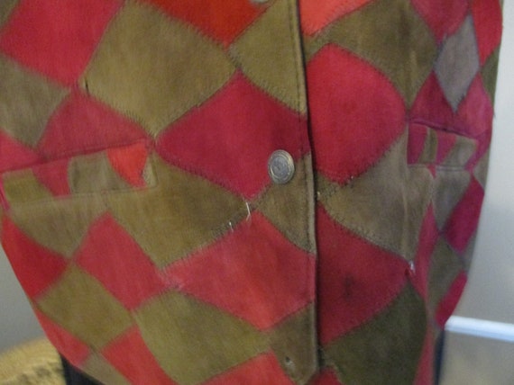 Vintage Gucci Patchwork Leather Vest XL - image 5