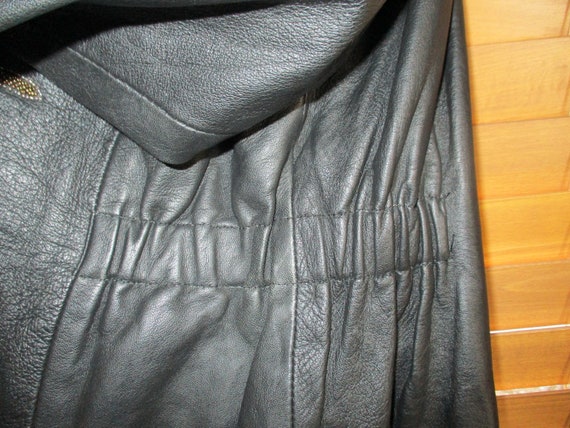Genuine Leather Gold Beaded Jacket-Women size XL - image 8