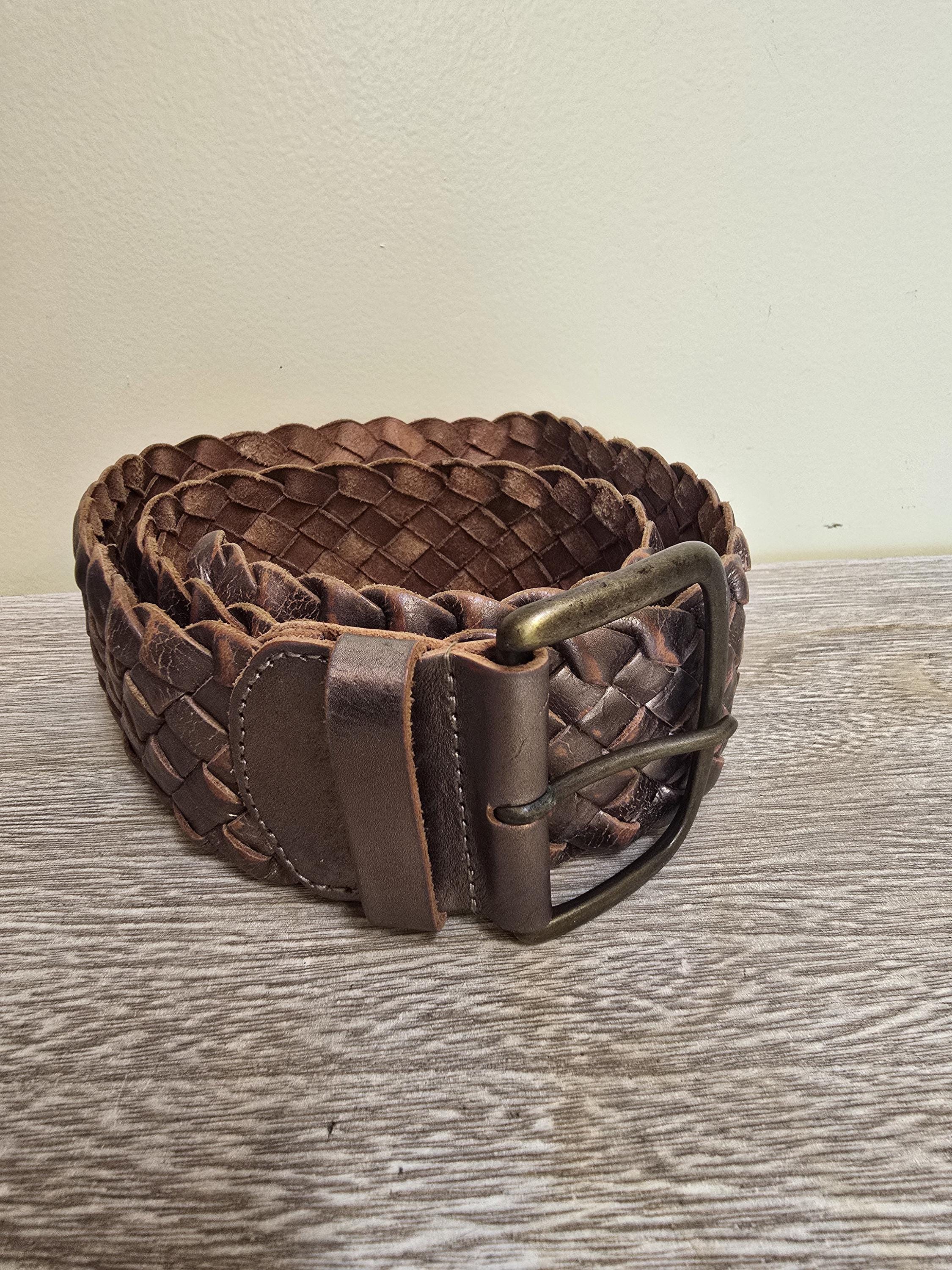 NWOT Fossil Woven leather belt BOHO beautiful Vintage Fossil Belt - Etsy main image 4