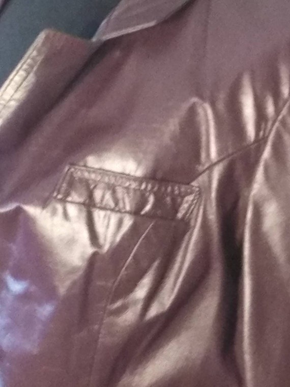 Vintage Purple Leather Blazer size 11 - image 8