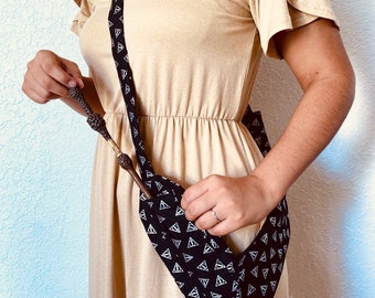 Zauberstab- Holster, Taschen mit Reißverschluss, Lizenzstoff