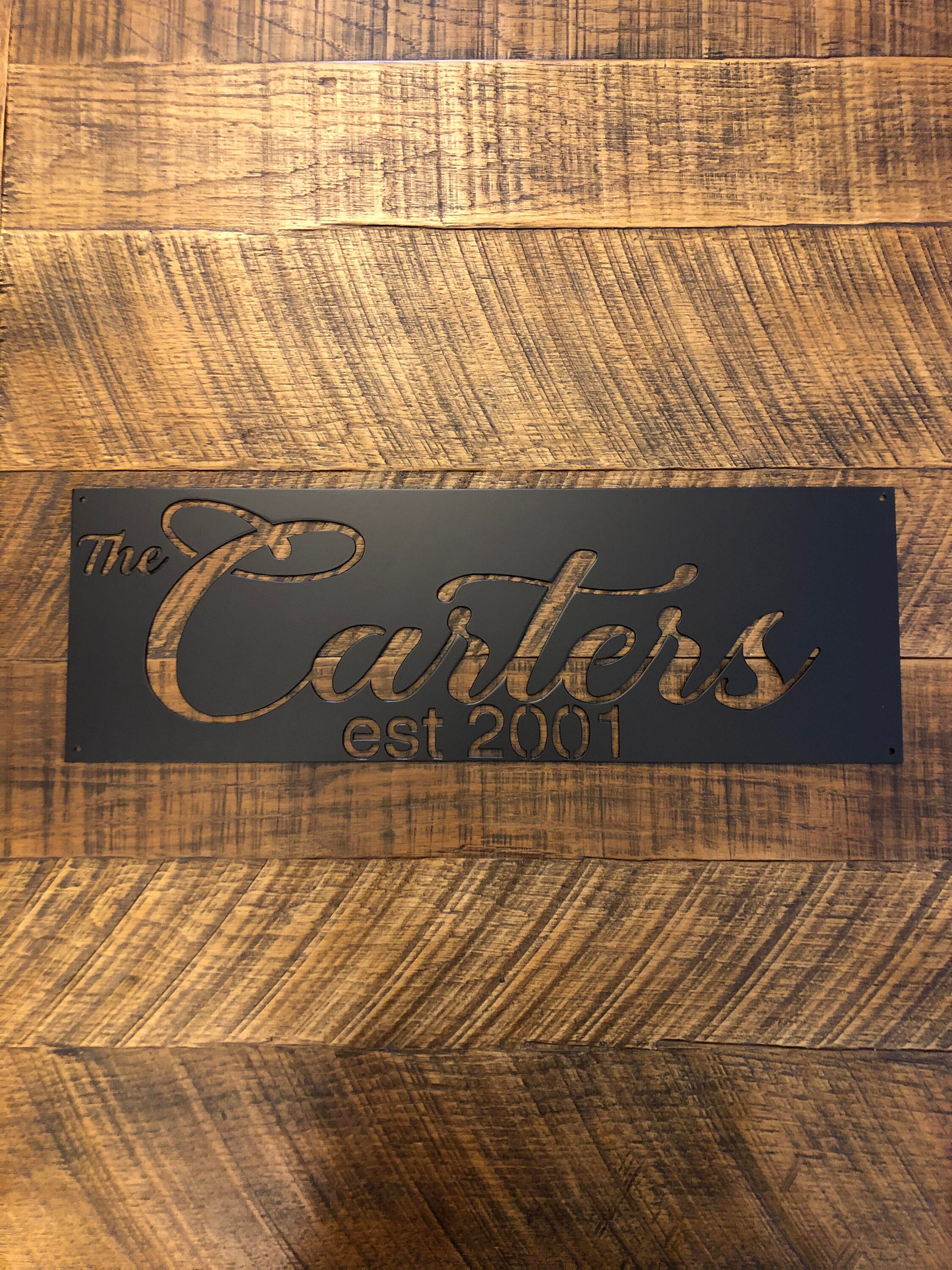 Custom Steel Name Sign Metal Name Sign Steel Name Sign Etsy