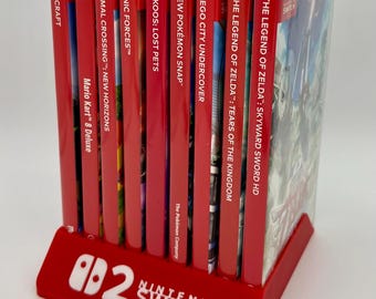 Supporto per videogiochi Switch 2 con espositore e contenitore - Può contenere fino a 9 giochi