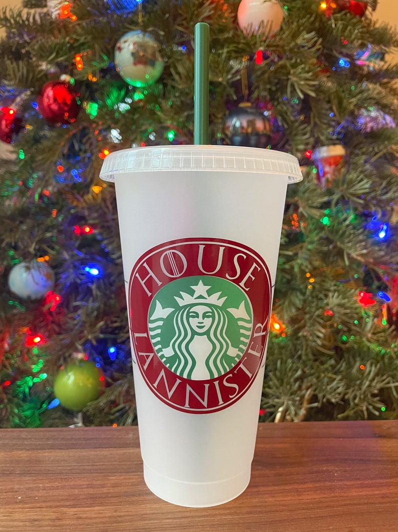 Game of Thrones House Lannister Starbucks Reusable Venti Iced Cold Cup
