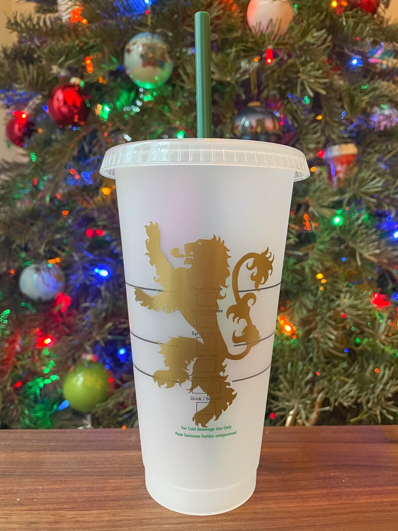 Game of Thrones House Lannister Starbucks Reusable Venti Iced Cold Cup