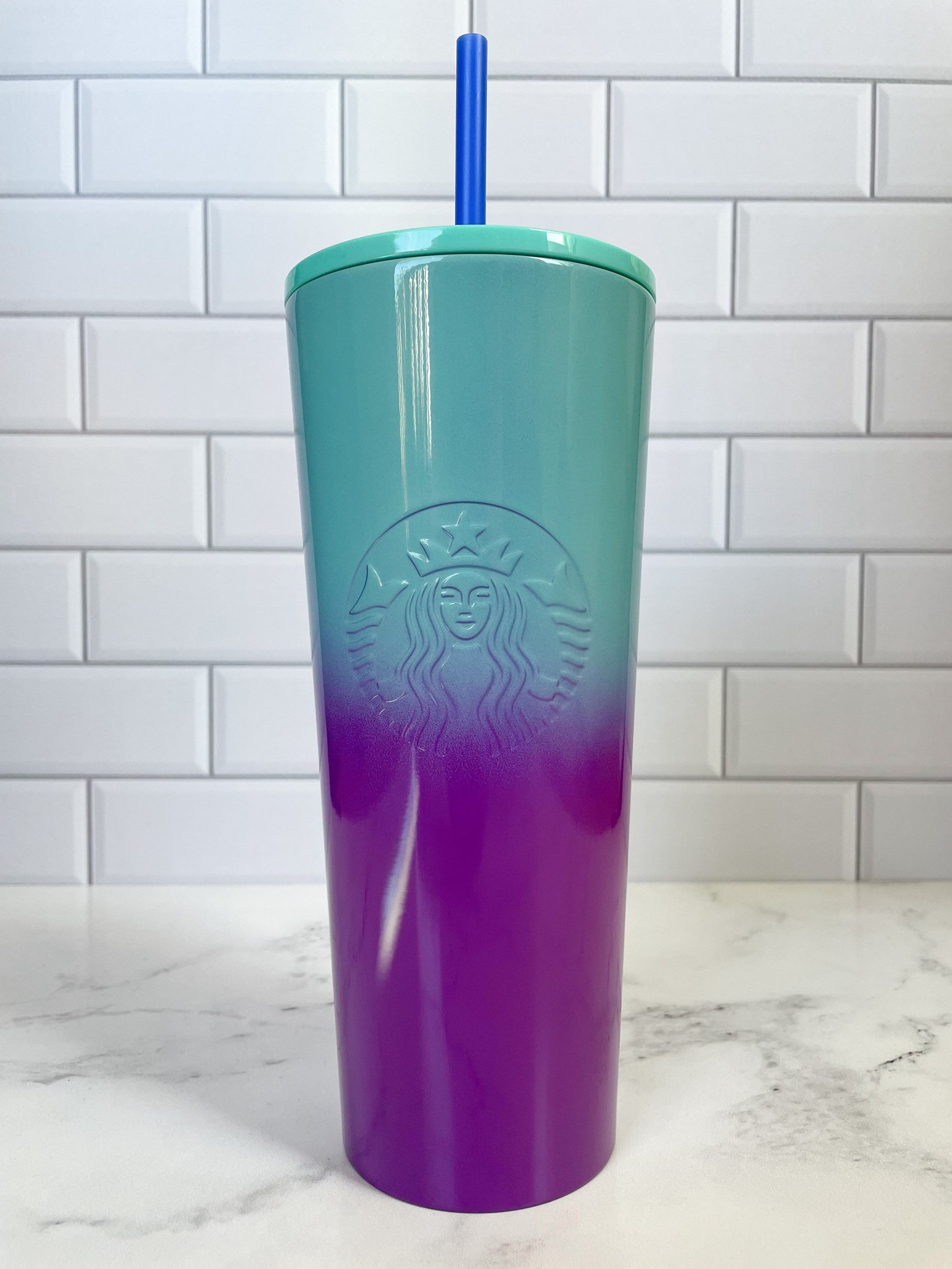 Rare Starbucks Limited Edition 2021 Summer Purple & Teal Ombré Etsy