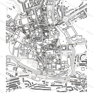 Bath colour-in map — this is what you download, a blank printable outline to colour yourself