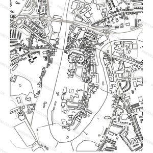 Durham colour-in map — this is what you download, a blank printable outline to colour yourself