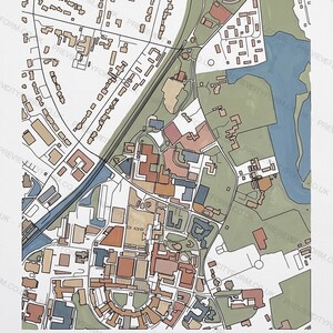 Edgbaston colour-in map — the real streets and building outlines of Edgbaston, Birmingham, ready to colour
