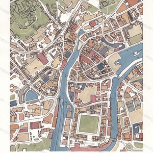 Harbourside colour-in map — the real streets and building outlines of Harbourside, Bristol, ready to colour