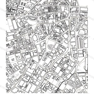Sheffield colour-in map — this is what you download, a blank printable outline to colour yourself