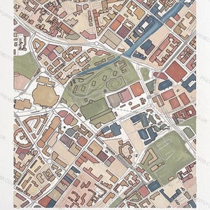Centenary Square colour-in map — the real streets and building outlines of Centenary Square, Birmingham, ready to colour