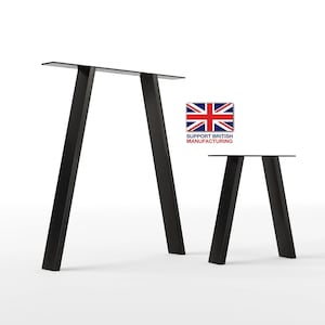 Open A-Frame Table Legs: Heavy Duty Industrial Steel, Powder Coated (Set of 2)