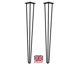 90cm/35" Premium Hairpin Legs - Set Of 2 or 4 - Multiple Colours - Made In The UK