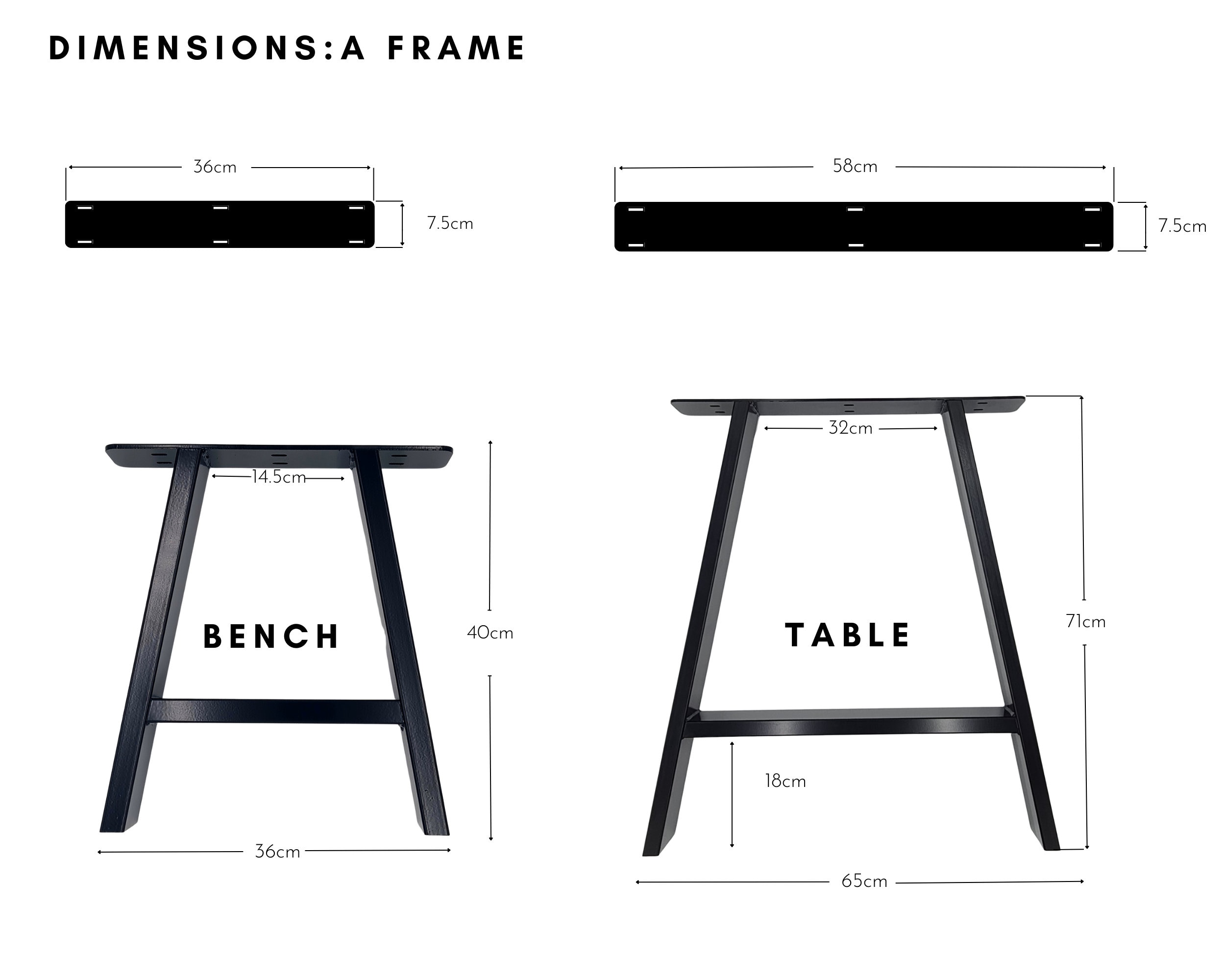 Industrial Table Legs Aframe Design Dining Table/ Desk Etsy UK