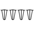 4 x Premium Hairpin Legs – 20cm/ 8in - Sideboard/ Cabinet furniture feet–  3 Rod – Made in UK