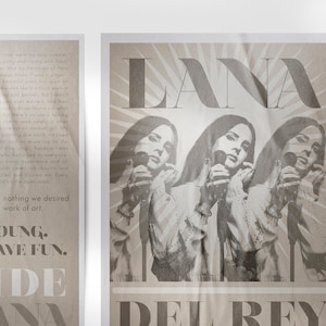 Lana Del Rey Vintage Cartel y Poema Descarga Digital