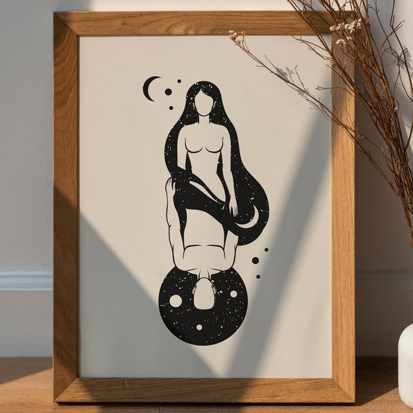 Twin Flame Divine Masculine Feminine Manifestation Print Art