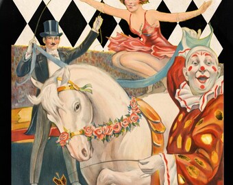 Funny Circus Quote Art Print, Vintage Gallery Wall Decor (Digital Download)