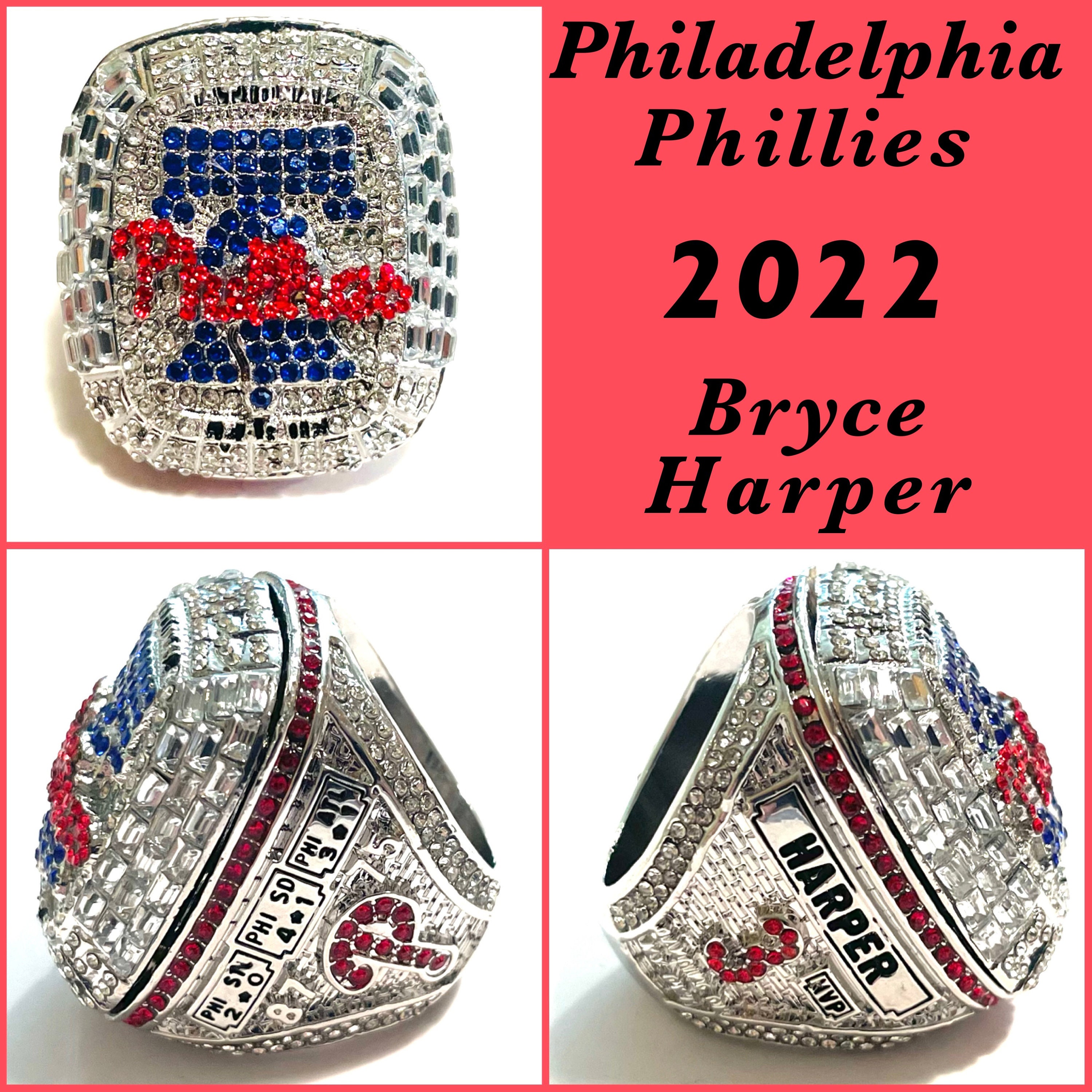 Philadelphia Phillies Bryce Harper 2022 NLCS Championship Ring 