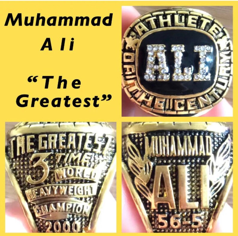 Muhammad Ali 3X World Heavyweight Championship Ring Size 11