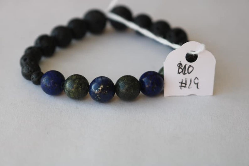 Lapis Lazuli lava bead essential oil bracelet