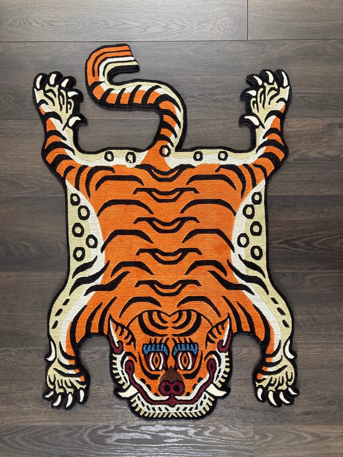 Hand Tufted Tibetan Tiger Rug Animal Skin Shape Rug for Living - Etsy